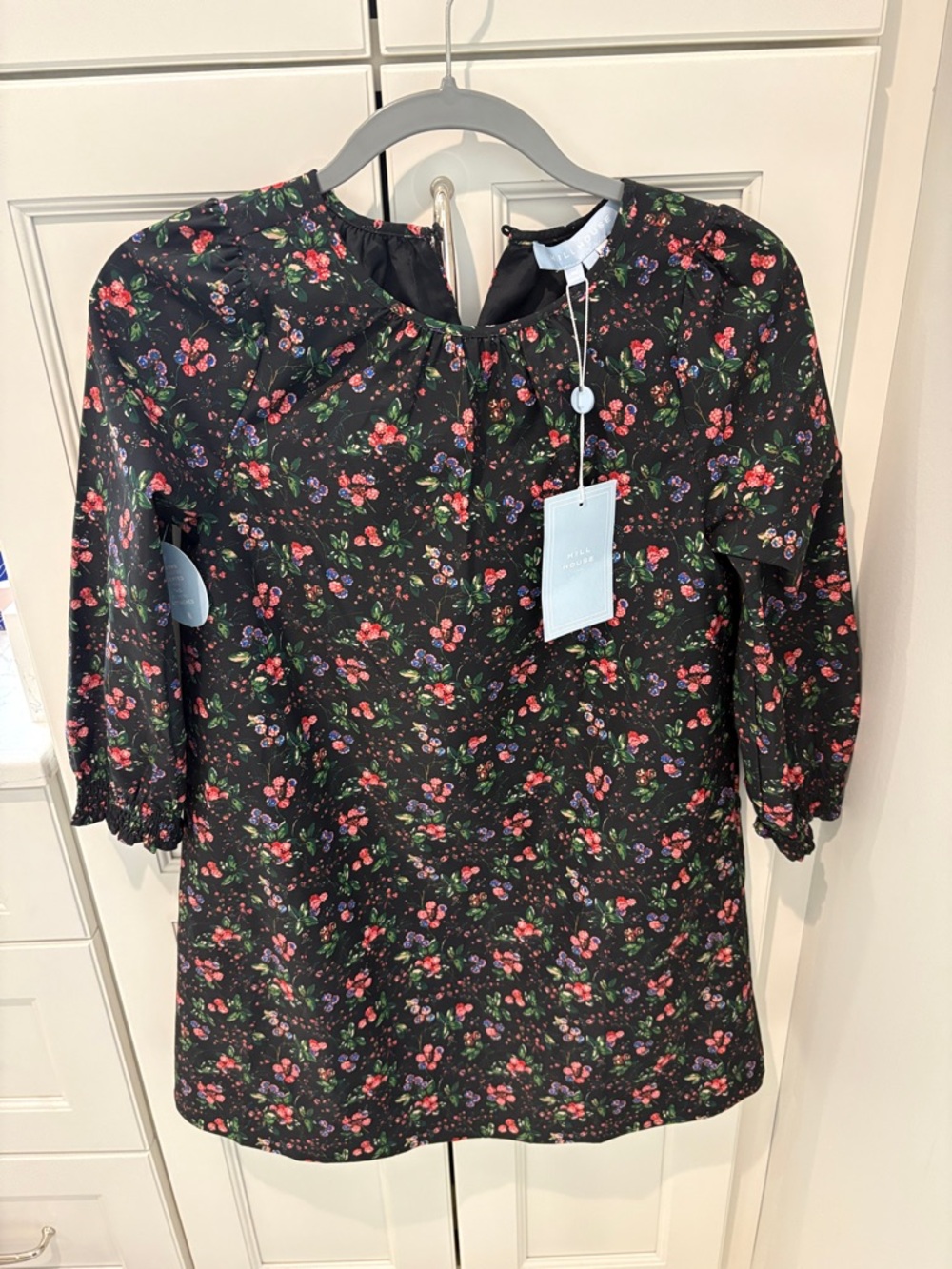 Hill House The Tiny Eloise Dress in Multi Berry Taffeta sz 9/10 yrs